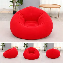 Надувне крісло-пуф Inflatable Sofa / Надувне крісло-мішок 110х110х85 см Червоний - мініатюра 2