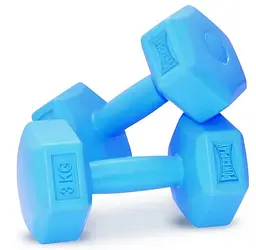 Гантелі композитні PowerPlay 4124 Hercules 2*3 кг Сині 2 шт (PP_4124_3kg_2in)