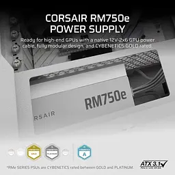 Блок живлення Corsair RM750e 750W (CP-9020292-EU) - мініатюра 4