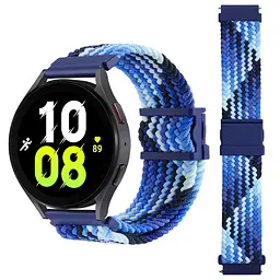 Нейлоновий ремінець Universal 20 mm Elastic Adjustment Samsung/Amazfit/Huawei Colorful Blue - мініатюра 3