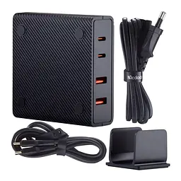 Мережевий зарядний пристрій McDodo Hyperspace Series 100W 4-Port PD Quick Charging Station with C + C 1.2m cable CH-1802 Bla - мініатюра 3