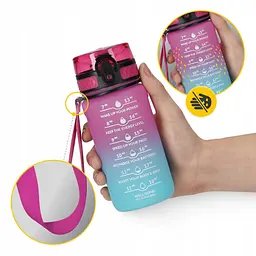 Пляшка для води спортивна 4FIZJO 500 мл 4FJ0628 Pink/Sky Blue (P-5905973400749) - мініатюра 10