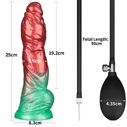 Фалоімітатор Lovetoy Dual Density 10'' 25.4 см (червоний) - мініатюра 17