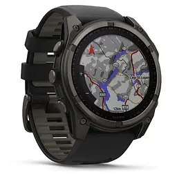 Смарт-годинник Garmin Fenix 8 51 мм Solar Сапфір Графіт/Титан Карбоновий DLC з силіконовим ремінцем QuickFit 26 мм - мініатюра 2