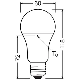 Лампочка Osram CL A100 13W/840 230V FR E27 (4058075304253) - мініатюра 4