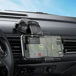 Автотримач Hoco HW22 з бездротовою зарядкою 15W чорний - мініатюра 7