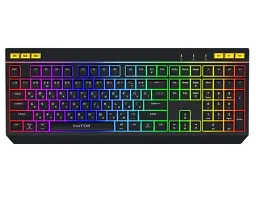 Клавіатура Hator Icefall, Black, USB, мембранна, RGB підсвічування (8 зон), 3 кнопки з профілями пам'яті, 1.8 м (HTK402UA)