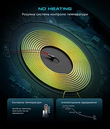 Бездротовий зарядний пристрій Resolute Power AWC-47 Round 15W, чорна, підтримка технології Qi, бездротова зарядка для смартфонів, планшетів та навушників, підходить для iPhone та Android, ArmorStandart (ARM73179) - мініатюра 3
