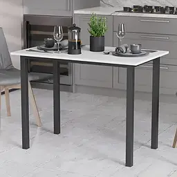 Стіл універсальний Knap Ferrum-decor 750x1400x600 Чорний метал ДСП Білий 16 мм (FRD-106354)