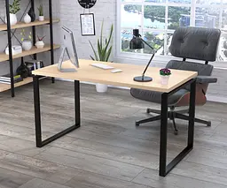 Письмовий стіл Loft Design Q-135-36 Black (Дуб Борас)
