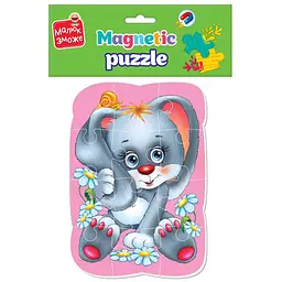 Магнітні пазли Vladi toys Малюк зможе Зайчик А5 12 елементів VT3301-03  - мініатюра 2