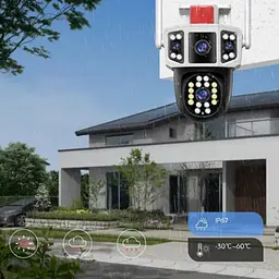 Вулична поворотна камера відеоспостереження 2 об'єктива WiFi 3MP FullHD YC101 IP - мініатюра 7