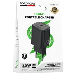 МЗП Borofone BAS84A Star PD25W (1USB-C) Black - мініатюра 2