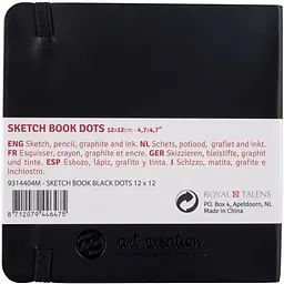 Блокнот для графіки та каліграфії Royal Talens Art Creation Dots у крапку 80г/м2 80л чорний - мініатюра 2