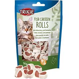 Ласощі для котів Trixie Premio Fish Chicken Rolls Роли з куркою та рибою 50 г - мініатюра 3