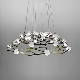 Підвісна LED люстра Sunnysky у золотому корпусі Line.F TG 01D60 - мініатюра 8