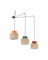 Підвісний світильник, люстра Tk Lighting 3140 Duo Juta E27 3x15W IP20 Бежевий - мініатюра 3