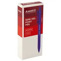 Ручка масляна Axent Reporter автоматична Червона 0.7 мм (AB1065-06-A) - мініатюра 2