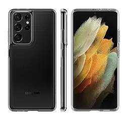 Чохол протиударний прозорий Spigen Ultra Hybrid Crystal ACS02351 для Samsung Galaxy S21 Ultra (6.8") Clear - мініатюра 2