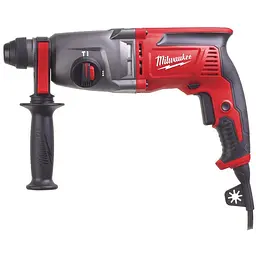 Перфоратор SDS-PLUS MILWAUKEE, PFH 26 T, 800Вт, 2,4Дж (2 режими) (бічне руків’я, обмежувач глибини, кейс)