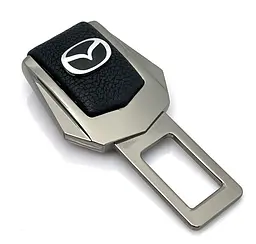 Заглушка ремня безпеки з логотипом Skoda Mazda Темний хром 1 шт