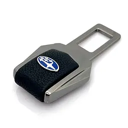Заглушка ремня безпеки з логотипом Subaru Темний хром 1 шт - мініатюра 6