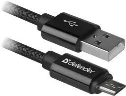 Кабель USB AM-micro BM, 1.0 м, чорний, 08-03T PRO Defender - мініатюра 2