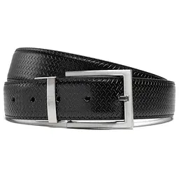 Ремінь чоловічий шкіряний Semi Line Black/Brown (P8232-0 L) 110 см