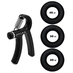 Набір кистьових еспандерів кільце+еспандер ножиці Power Grip Set2 NE-1588-60