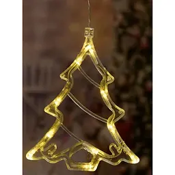 Гірлянда-штора з формами дзвіночка, ялинки та оленя 12 PCS light 30 біла (GR- 46_296) - мініатюра 5