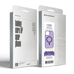Чохол ArmorStandart Y23 MagSafe для Apple iPhone 15 Pro Max Transparent Purple - мініатюра 4
