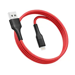 Кабель для зарядки и обмена данными USB Ridea RC-ST74 StablePro 12W 5V/2.4A USB-Lightning 1 м Красно-черный