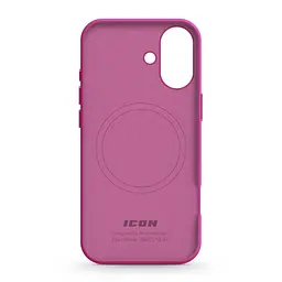 Силиконовый чехол с MagSafe для Apple iPhone 16, ICON2 MagCase, розовый, противоударный, панель с мягкой подкладкой, защита всего корпуса, поддержка беспроводной зарядки, совместим с защитными стеклами и пленками, ArmorStandart (ARM81314) - мініатюра 2