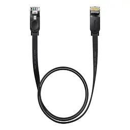 Кабель Baseus high Speed Six types of RJ45 Gigabit network cable (flat cable) 1 метр чорний - мініатюра 3
