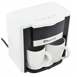 Краплинна кавоварка Domotec MS-0706 з 2 чашками Біла - мініатюра 4