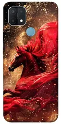 Чохол Demsky Red sparkles Horse для Oppo A15s / A15