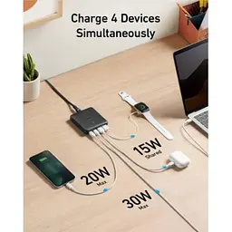 Зарядний пристрій адаптер Anker PowerPort 543 Atom III Slim 4 65 W 4 порти (A2046) - мініатюра 3