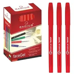 Ручка гелева 77906 Radius Face Gel 0,7 мм червона - мініатюра 2