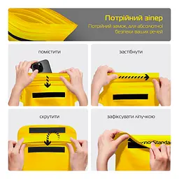 Водонепроникна сумка чохол для телефону та документів, універсальний, IPX8 занурення до 30м, захист від води, захисний кейс від піску та пилу, для підводної зйомки, плавання, дайвінгу, пляжу та подорожей ArmorStandart (ARM84418) - мініатюра 9