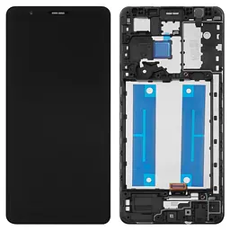 Дисплей Samsung A013 Galaxy A01 Core, M013 Galaxy M01 Core, чорний, з рамкою, Original (PRC), original glass