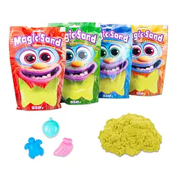 Кінетичний пісок Strateg Magic sand жовтий 350 г (39402-5) - мініатюра 3