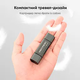 Кардридер Vention USB3.0 Multi-function Card Reader Gray Metal Type (CCHH0) - мініатюра 7