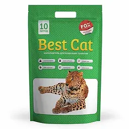 Силікагелевий наповнювач Best Cat Green Apple для котячого туалету з запахом яблука 10 л