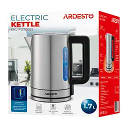 Електрочайник Ardesto Steel Collection Strix 1.7 л сріблястий (EKL-FD700SS) - мініатюра 5