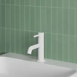 Змішувач для умивальника Omnires Y (Y1210NWM) низький, білий матовий - мініатюра 2