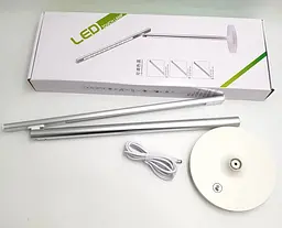 Світлодіодна LED настільна лампа, металева, 45 см, сенсорна, працює від USB, 3 рівні регулювання яскравості UKC FX-022 - мініатюра 7