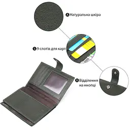 Оригінальна обкладинка на документи унісекс із натуральної шкіри ST Leather 23119 зелена - мініатюра 4