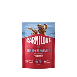 Вологий корм для цуценят Carnilove Turkey & Salmon with Blueberries паштет індичка і лосось з лохиною 300 г