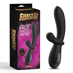 Вібратор-кролик Chisa Fierce Euphoria Eros Electro Sword 19.3 см чорний - мініатюра 4