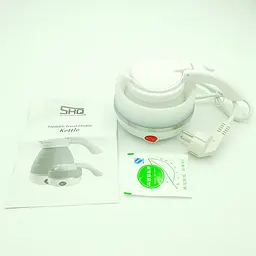 Дорожній чайник силіконовий складаний дисковий 0.75л 700Вт 220В Foldable Travel Kettle білий - мініатюра 7